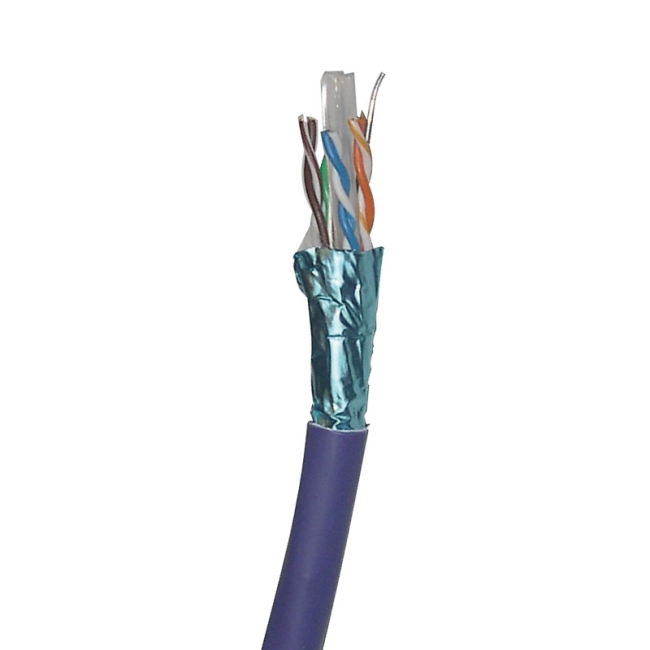 Datu Kabelis 4x2x0.57mm AWG23 Cat6 F UTP Violets LSZH 305m